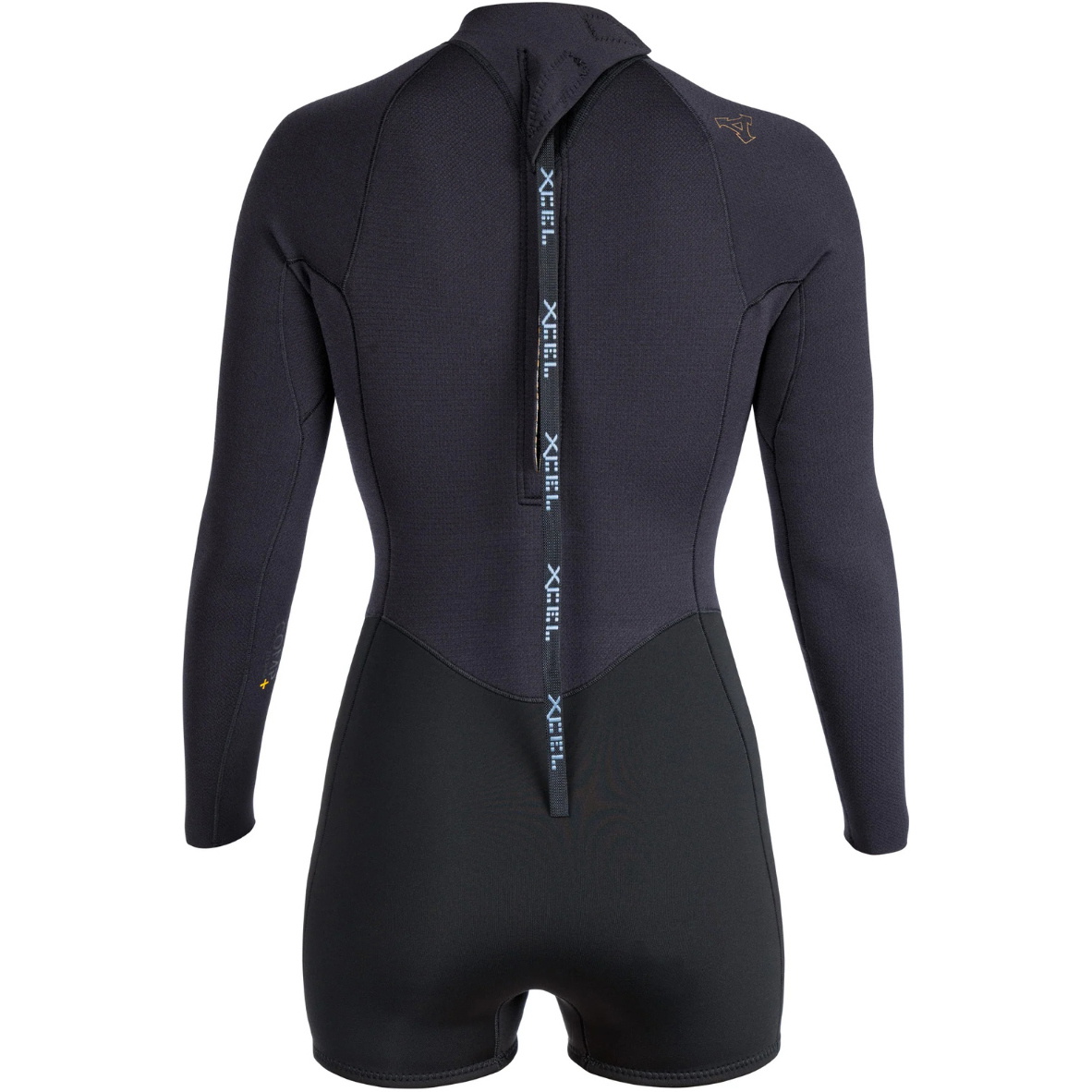 2026 Xcel Womens Comp+ 2/1.5mm Long Sleeve Back Zip Boy Cut Spring Wetsuit WE215CP6-BLK - Black
